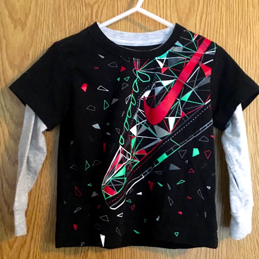 Nike Abstract Design Layered Long Sleeve Shirt 2T
